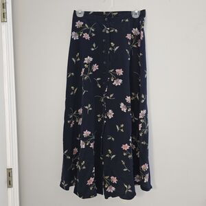Jones New York Floral Silk Skirt